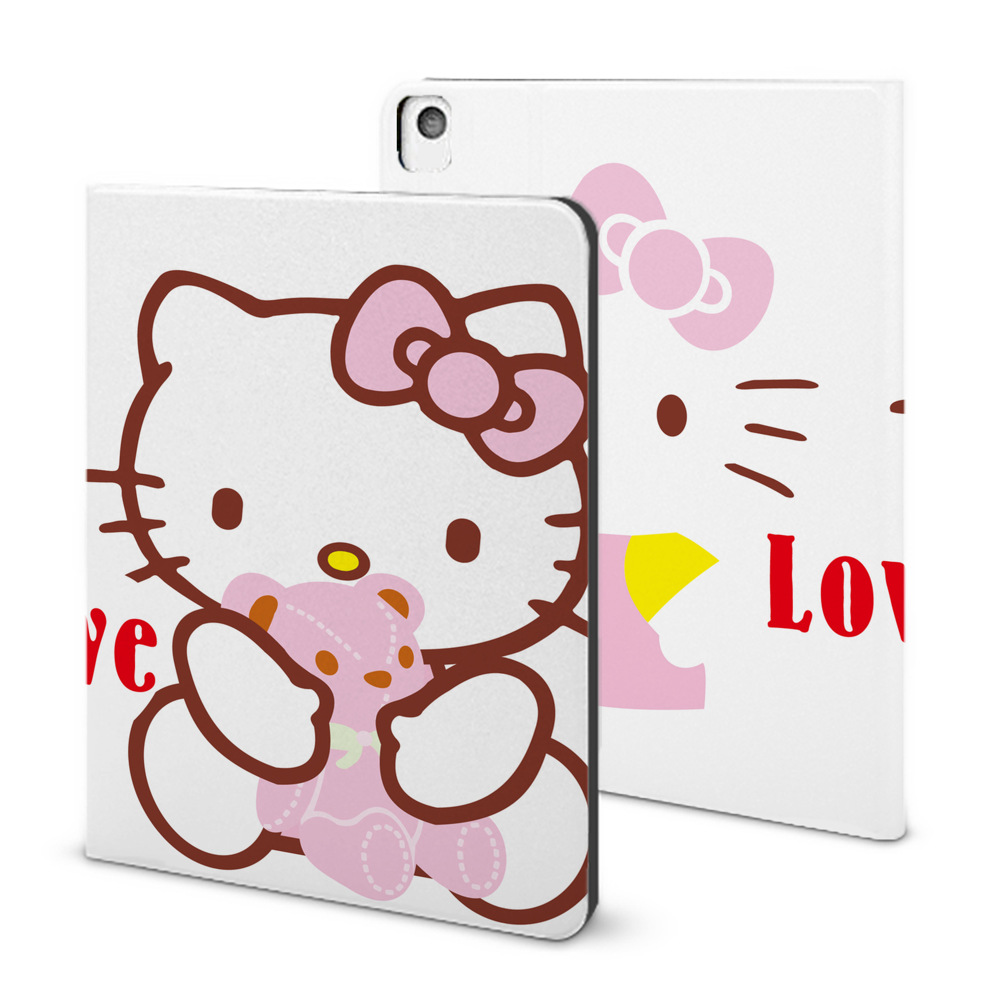 （画像用） Hello Kitty ハローキティ IPadケース ペンホルダー付き ブックスタイルデザイン